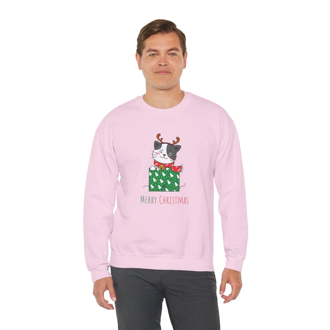 Gift Wrapped Cat Crewneck Sweatshirt