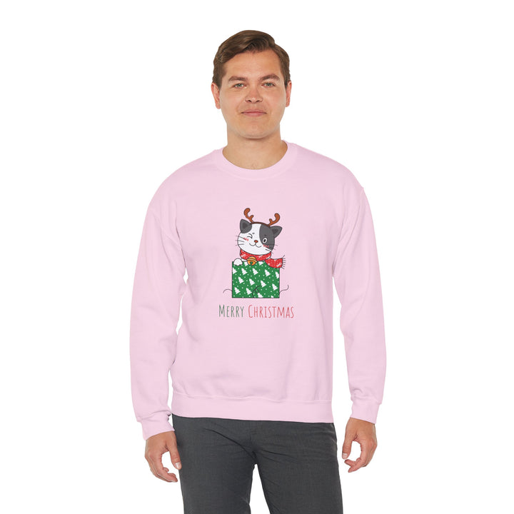 Gift Wrapped Cat Crewneck Sweatshirt