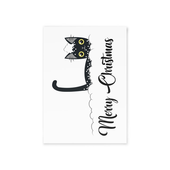 Snowy Christmas Cat Greeting Card