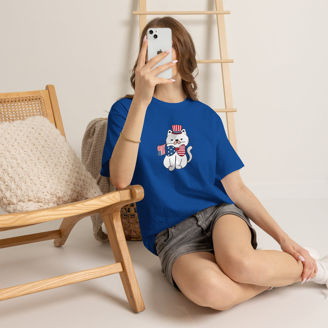 Patriotic Cat Cotton Tee