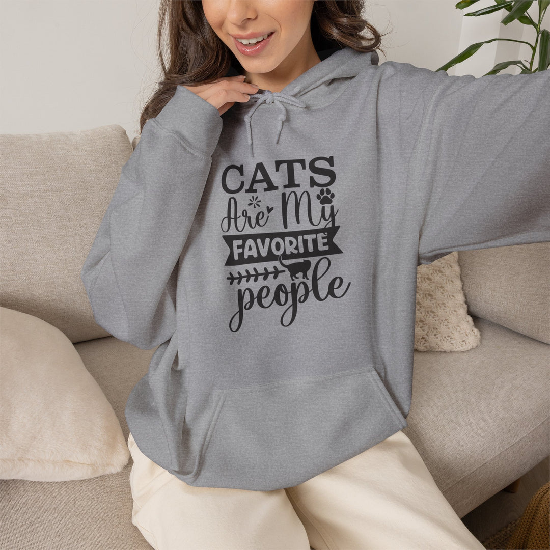 Cats Are My Favorite People Hooded Sweatshirt