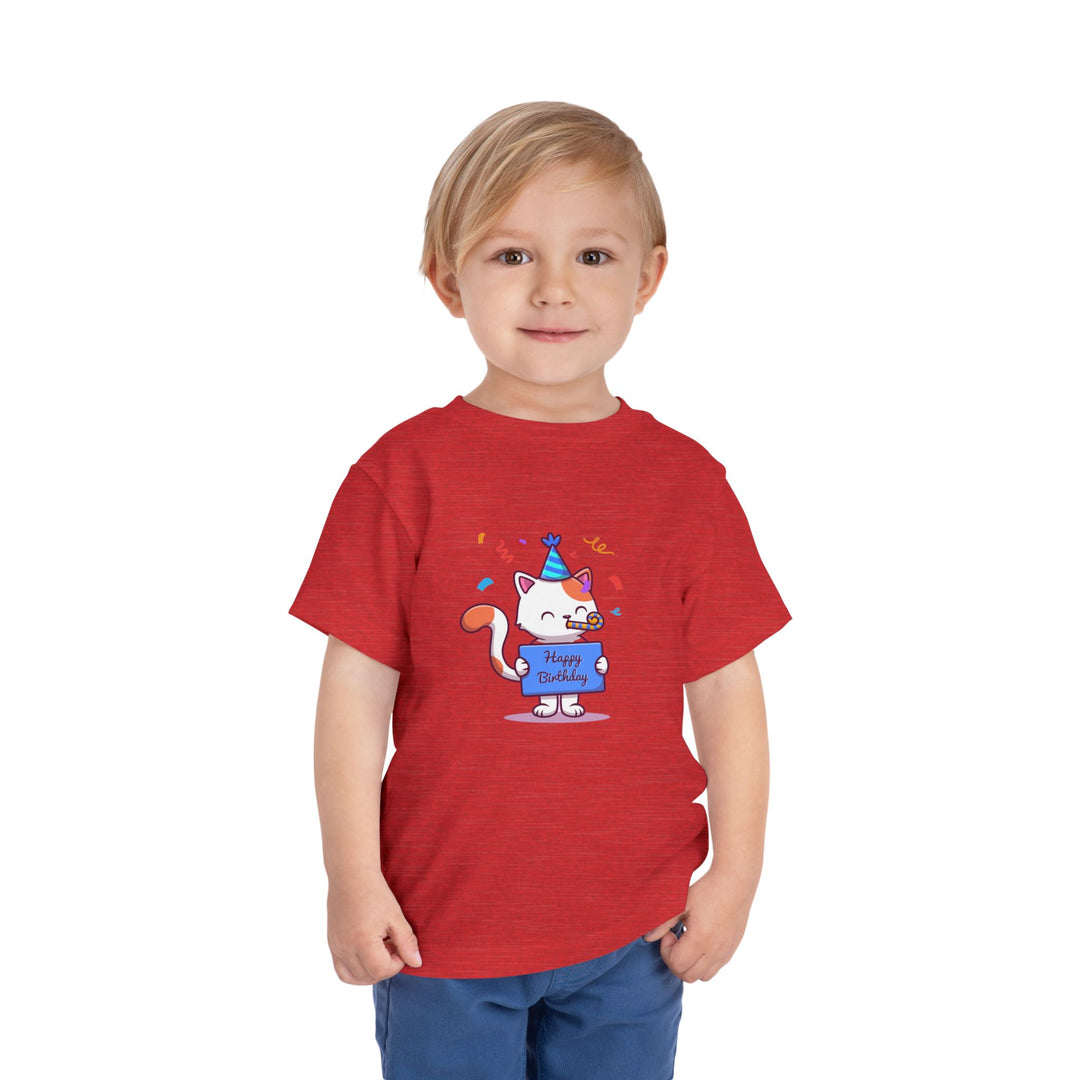 Birthday Celebration Cat Toddler Tee