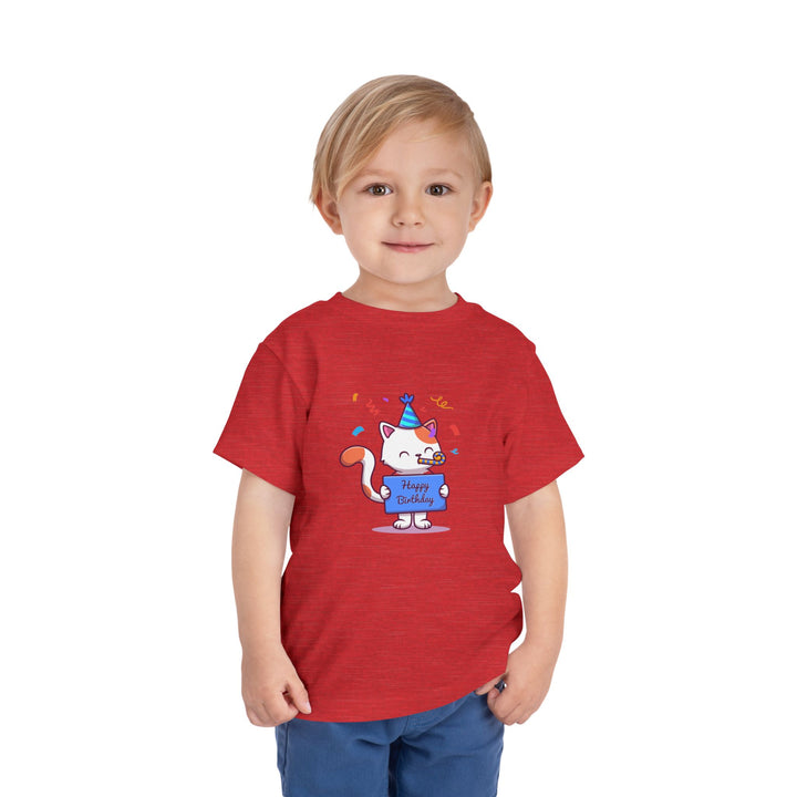 Birthday Celebration Cat Toddler Tee