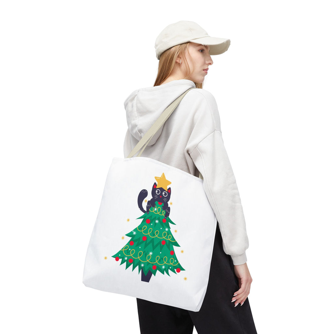 Cat Christmas Tree Tote Bag