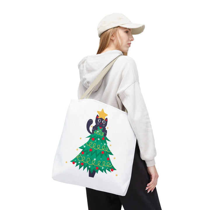 Cat Christmas Tree Tote Bag