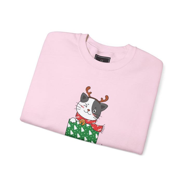Gift Wrapped Cat Crewneck Sweatshirt