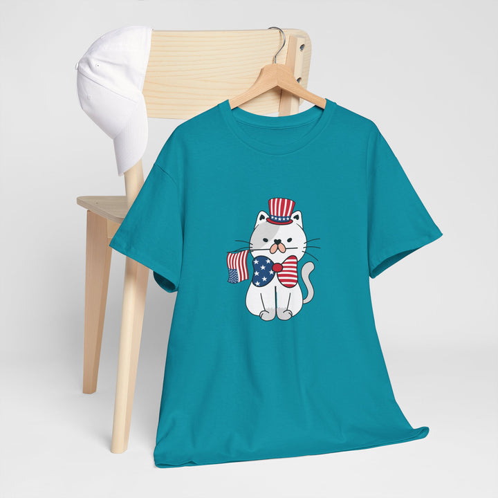 Patriotic Cat Cotton Tee