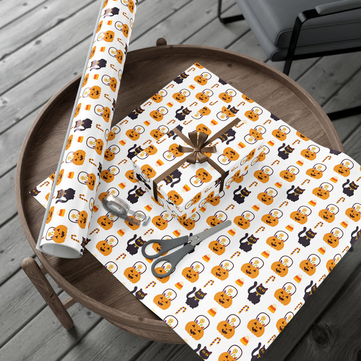 Happy Halloween Cat Gift Wrap