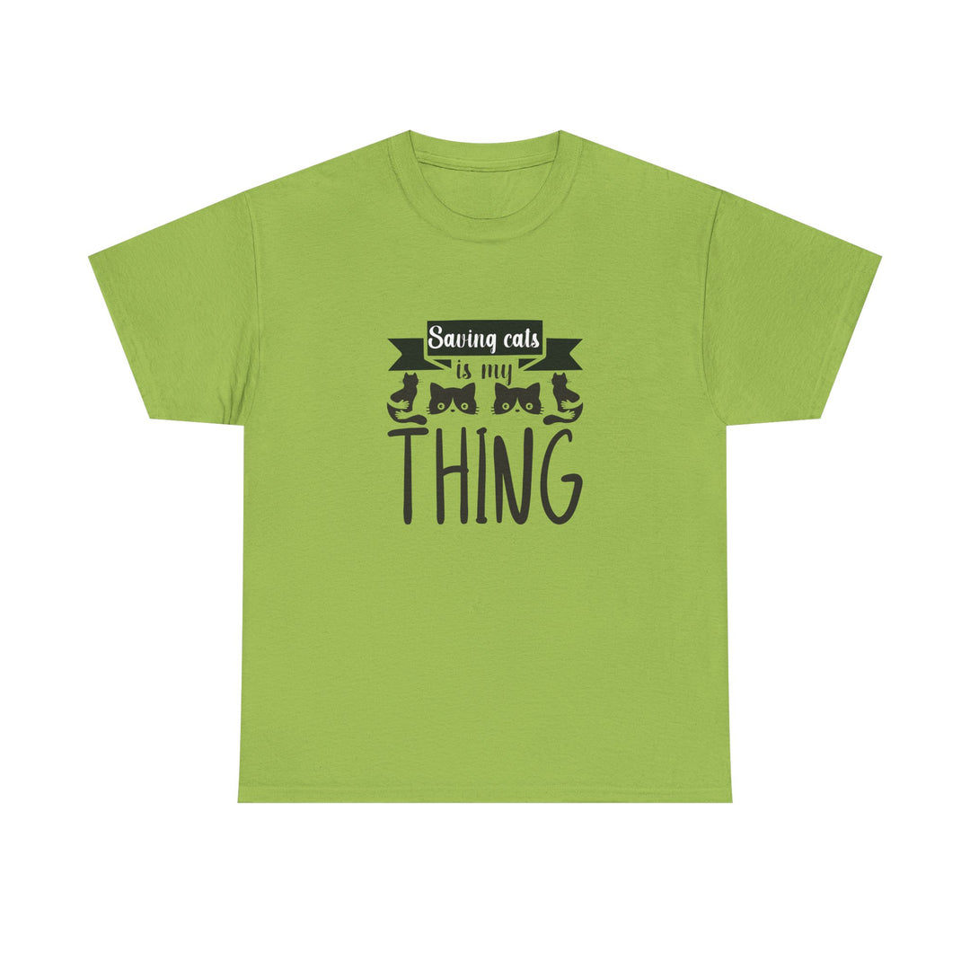 Saving Cats Is My Thing Cotton Tee