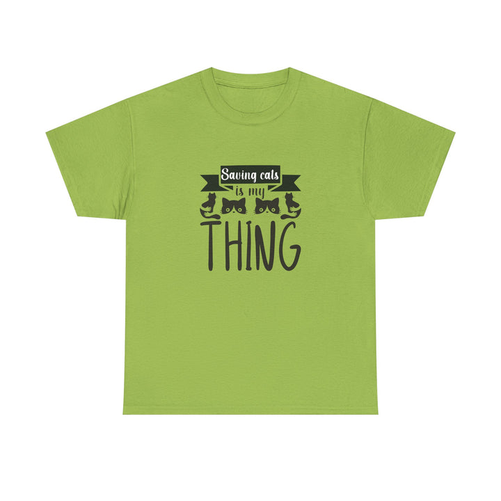 Saving Cats Is My Thing Cotton Tee