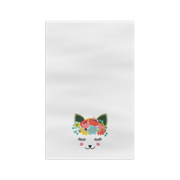 Floral Kitty Tea Towel