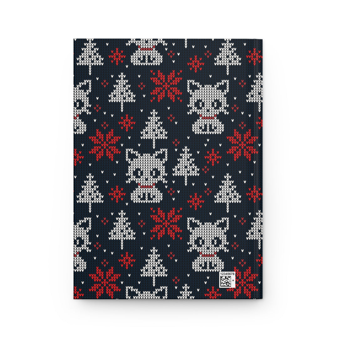 Christmas Sweater Cat Hardcover Journal