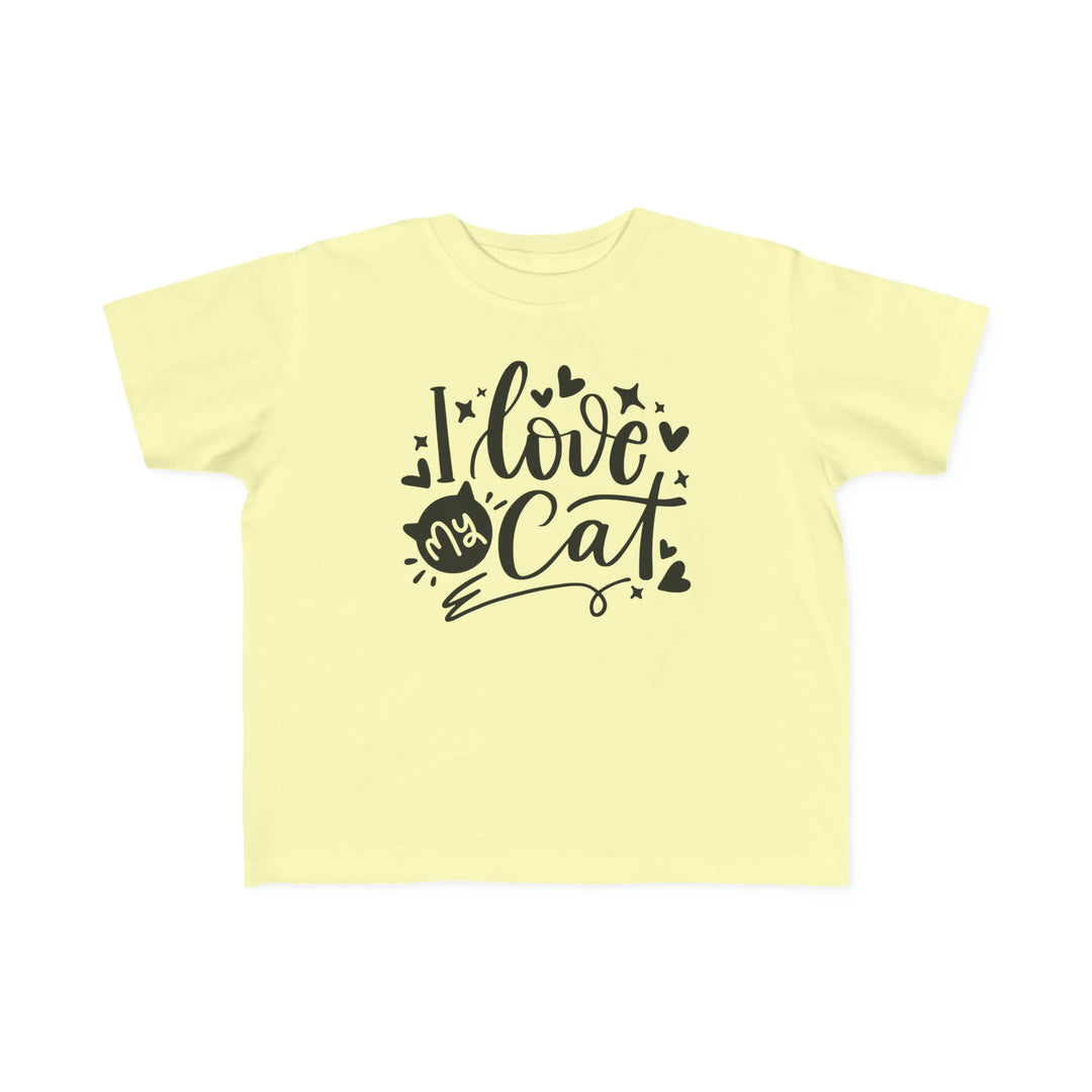 I Love My Cat Toddler Tee - Happy Little Kitty