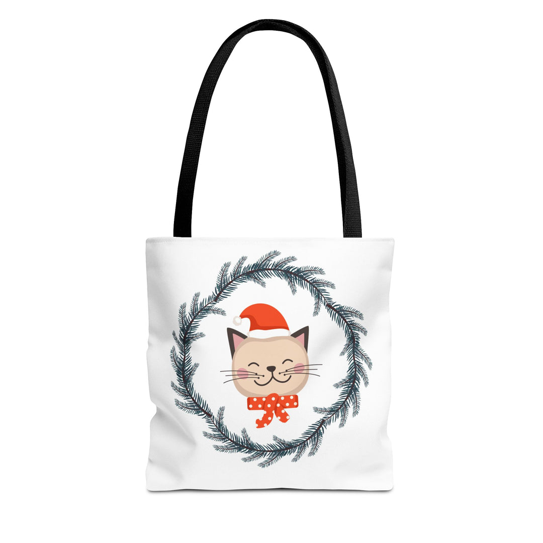 Vintage Christmas Cat Tote Bag