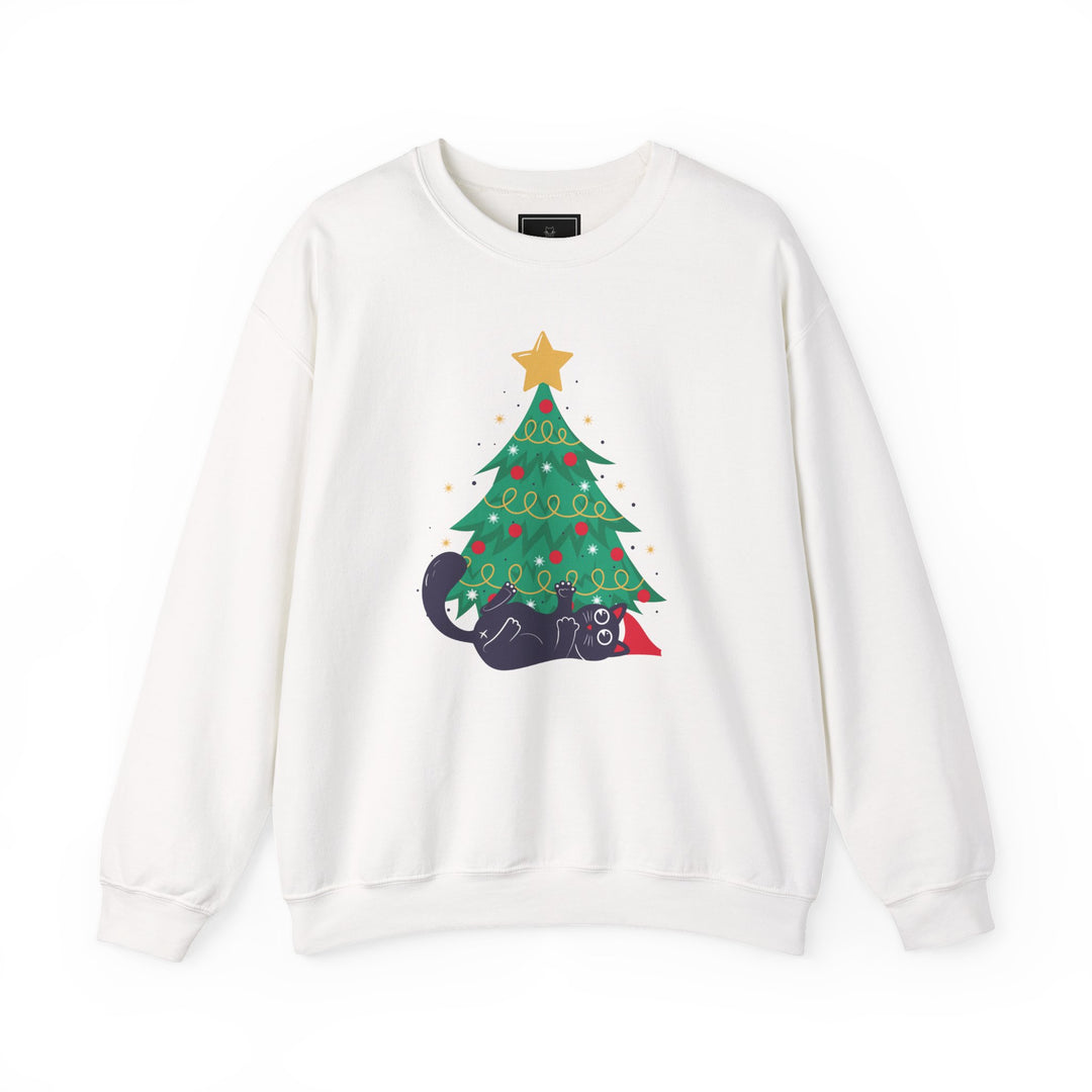 Mischievous Christmas Kitty Crewneck Sweatshirt