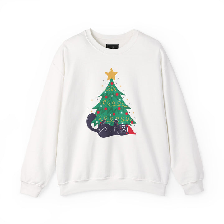 Mischievous Christmas Kitty Crewneck Sweatshirt