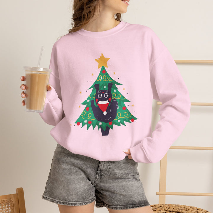 Tree Climbing Kitty Crewneck Sweatshirt