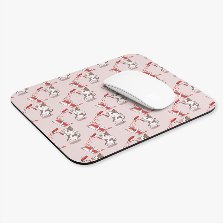 Paint Fight Cat Mouse Pad