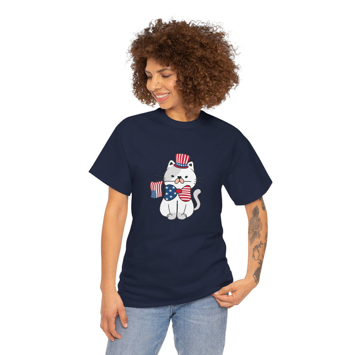 Patriotic Cat Cotton Tee