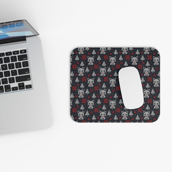 Christmas Sweater Cat Mouse Pad