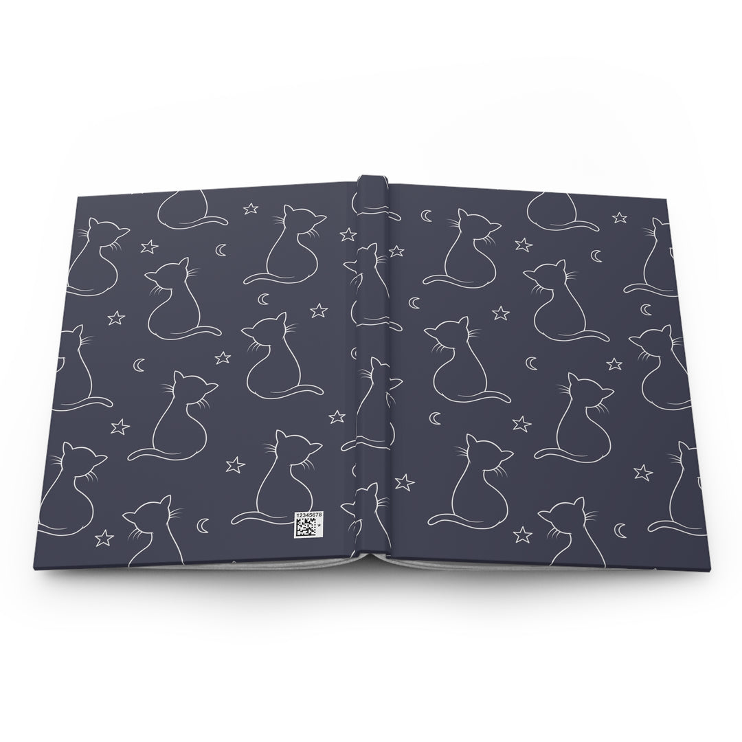 Night Sky Cat Hardcover Journal