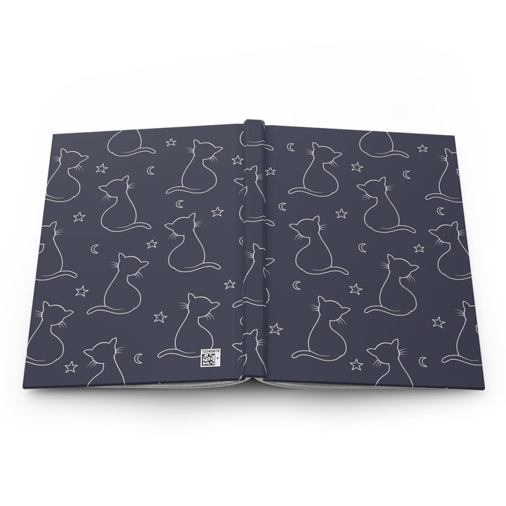 Night Sky Cat Hardcover Journal