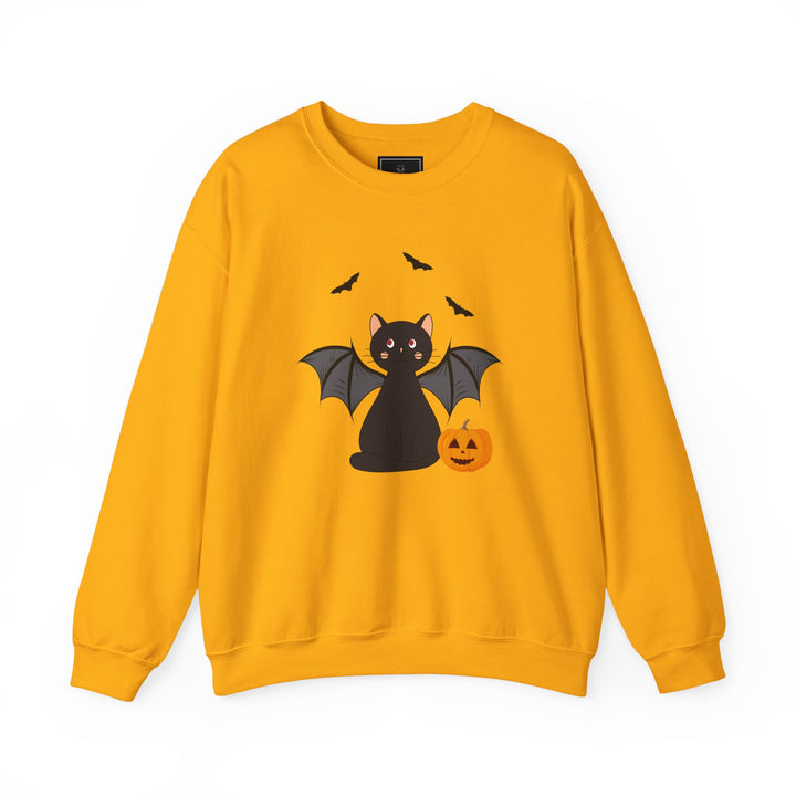 Bat Cat Halloween Crewneck Sweatshirt
