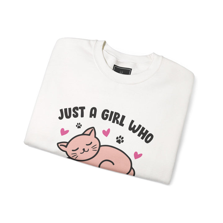 Girl Who Loves Cats Crewneck Sweatshirt