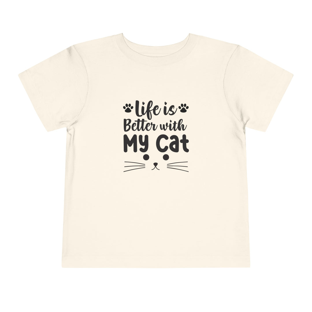 Better With My Cat Toddler Tee - Happy Little Kitty