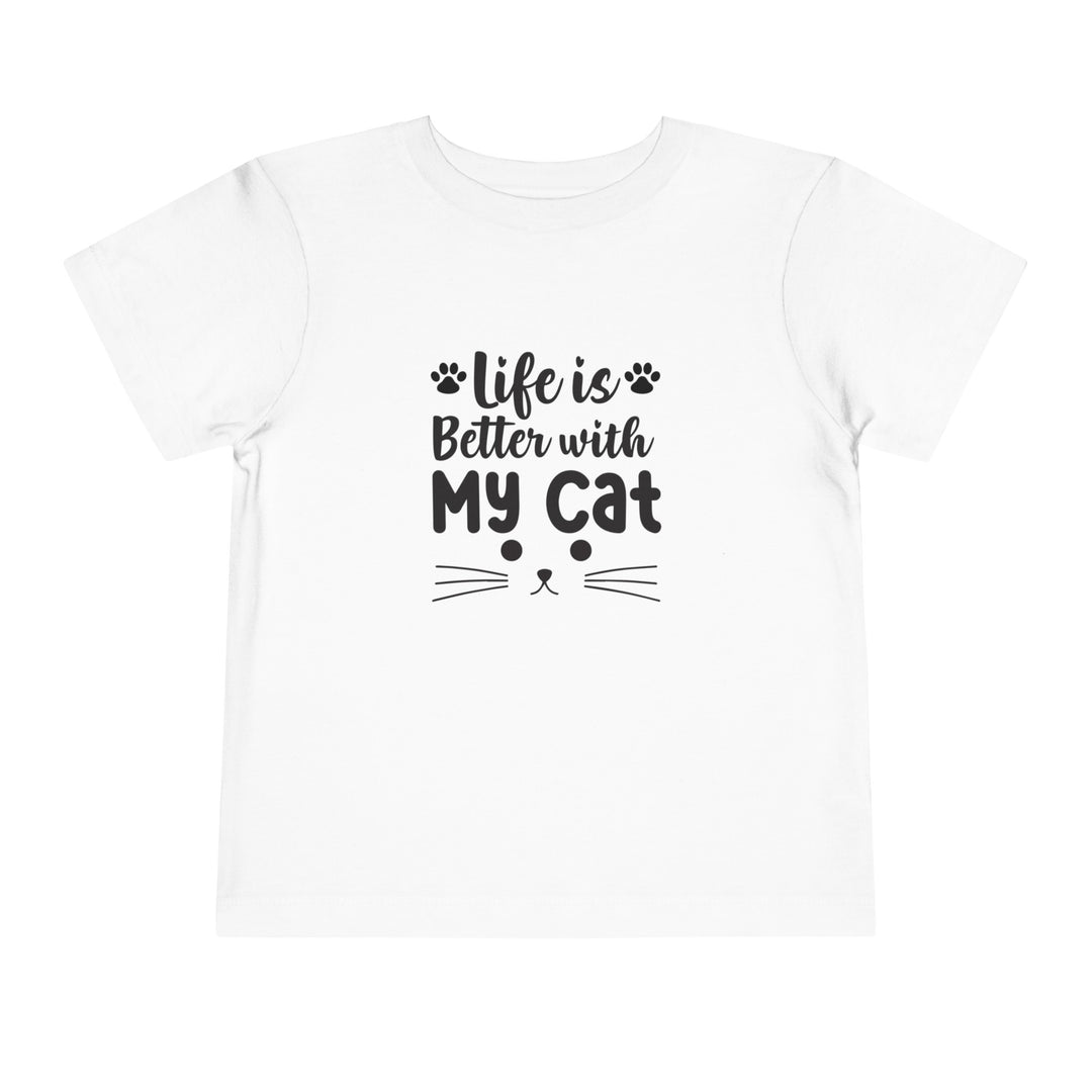 Better With My Cat Toddler Tee - Happy Little Kitty