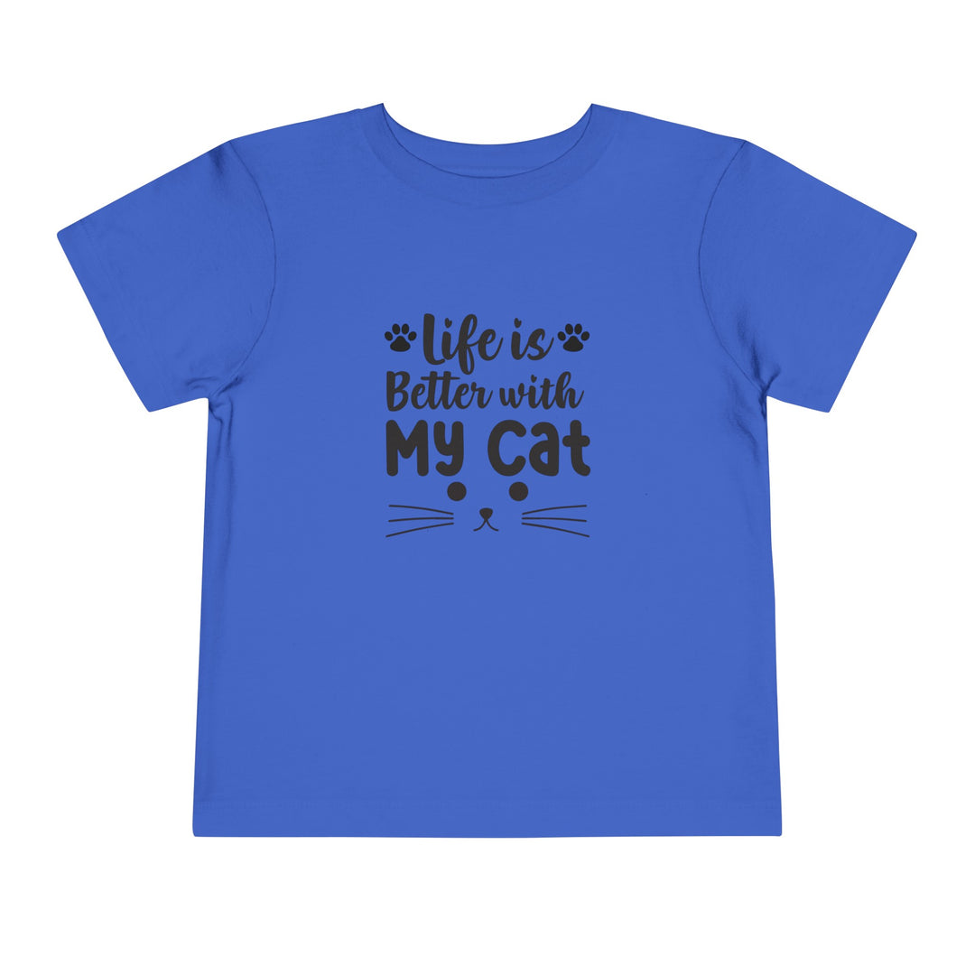 Better With My Cat Toddler Tee - Happy Little Kitty