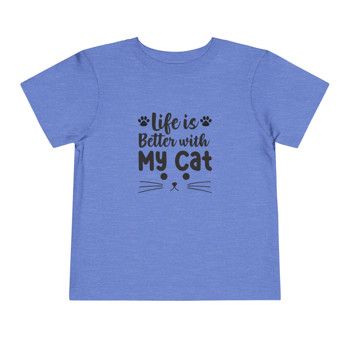 Better With My Cat Toddler Tee - Happy Little Kitty