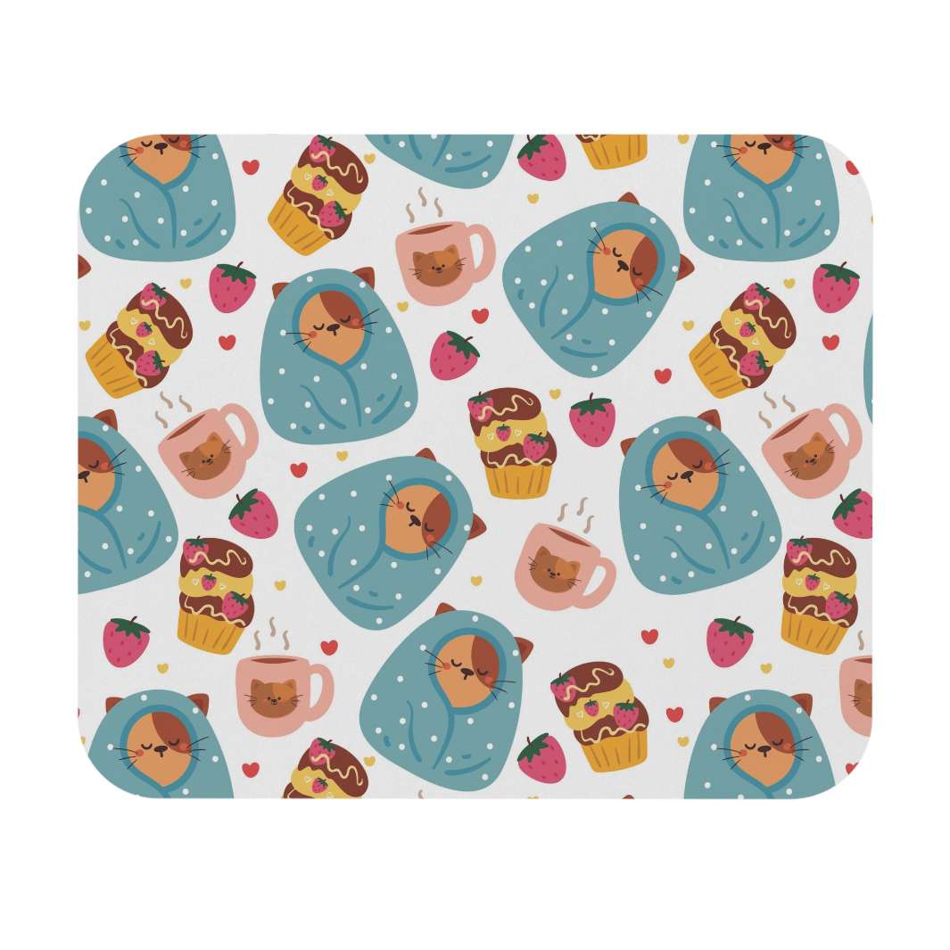 Blanket Cat Mouse Pad - Happy Little Kitty