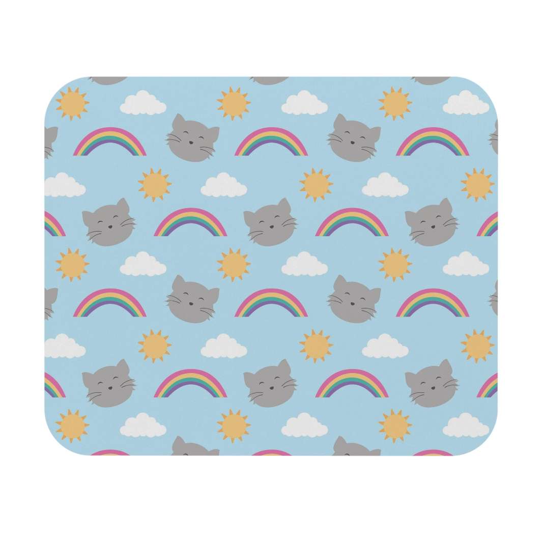 Blue Sky Kitty Mouse Pad - Happy Little Kitty