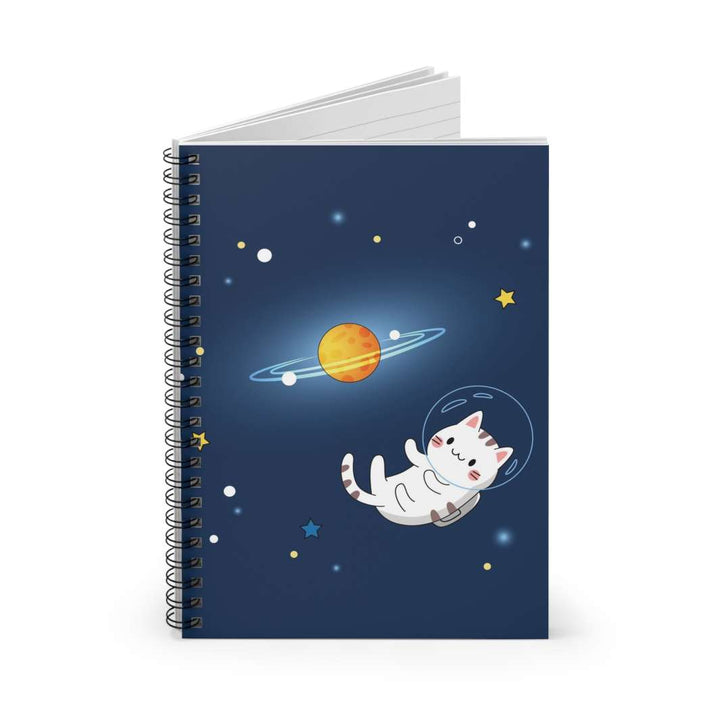 Cat in Space Spiral Notebook - Happy Little Kitty