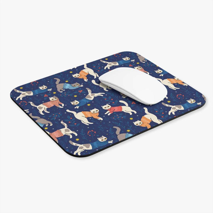Cats in Sweaters Mouse Pad- Happy Little Kitty