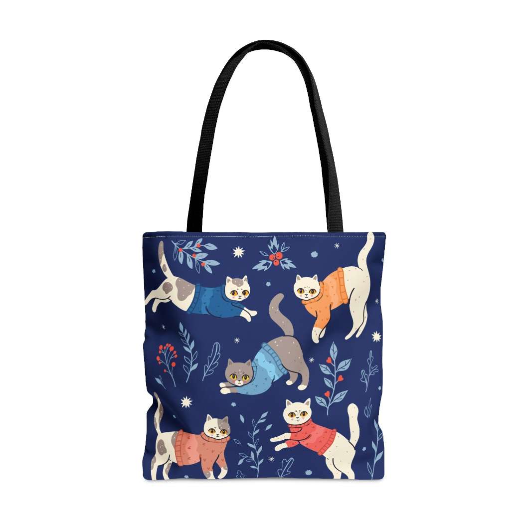 Cats in Sweaters Tote Bag - Happy Little Kitty