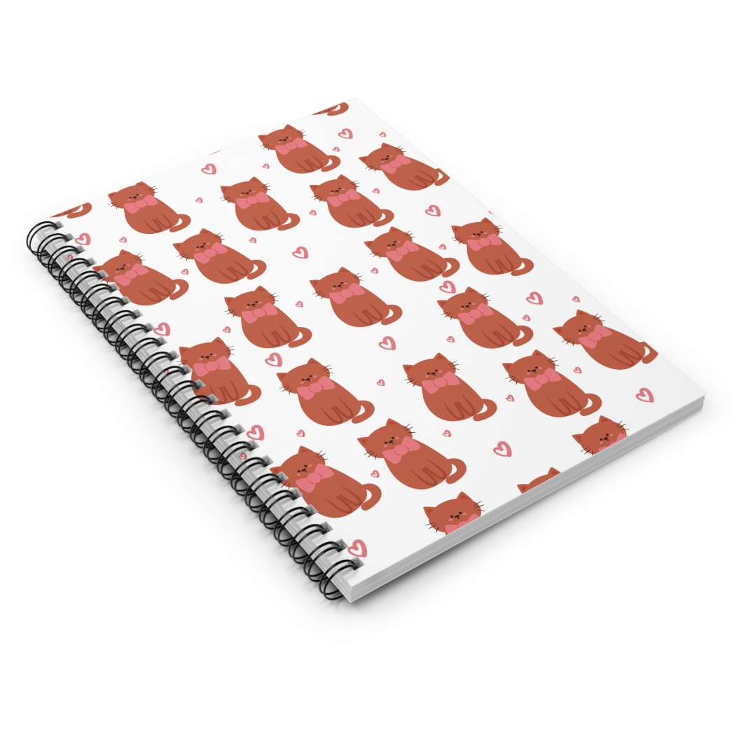 Christmas Stocking Cat Spiral Notebook - Happy Little Kitty