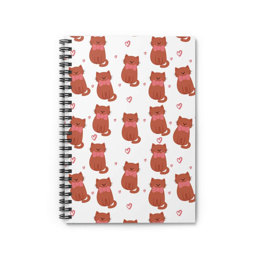 Christmas Stocking Cat Spiral Notebook - Happy Little Kitty