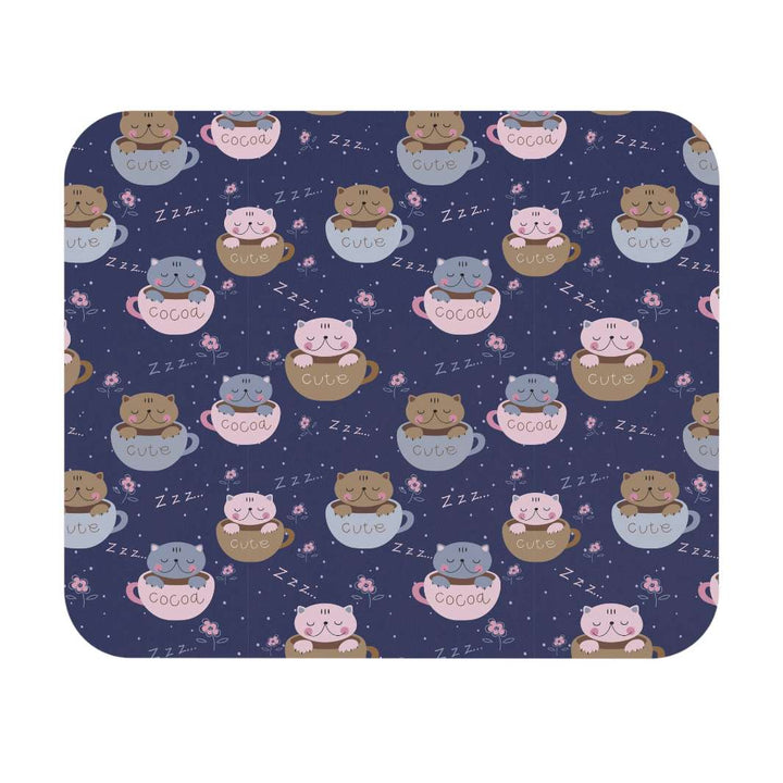 Coffee Lover Cat Mouse Pad- Happy Little Kitty