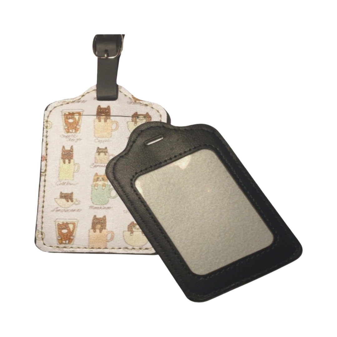 Coffee Cat Luggage Tag - Happy Little Kitty