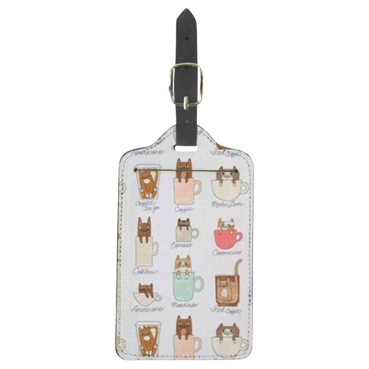 Coffee Cat Luggage Tag - Happy Little Kitty