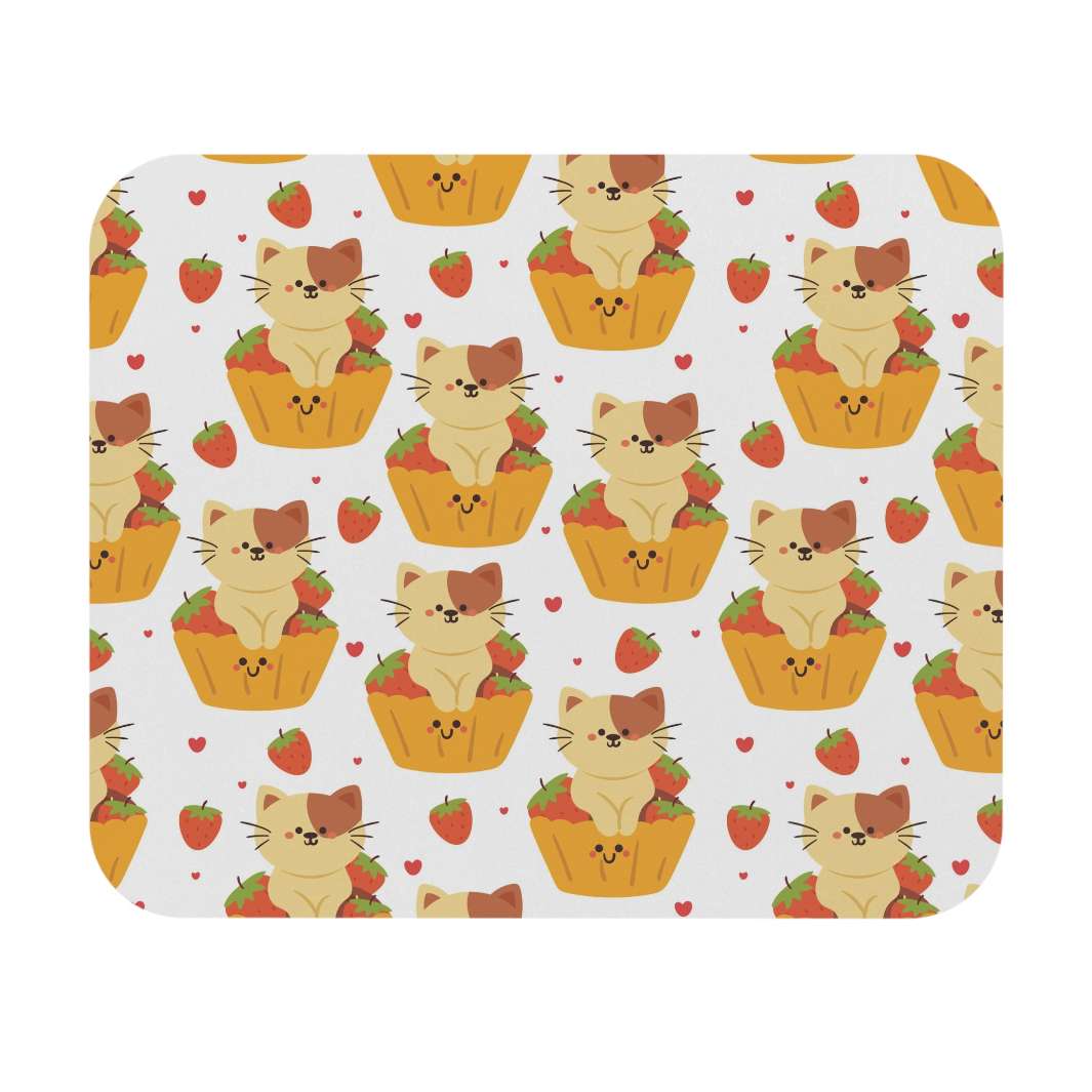 Cupcake Cat Mouse Pad - Happy Little Kitty