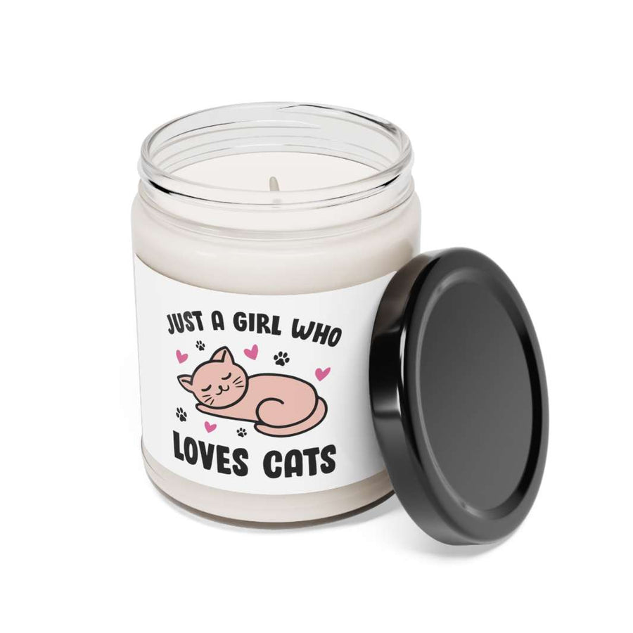 Girl Who Loves Cats Scented Soy Candle, 9oz - Happy Little Kitty