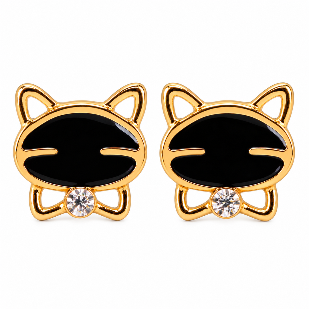 Black Cat Earring