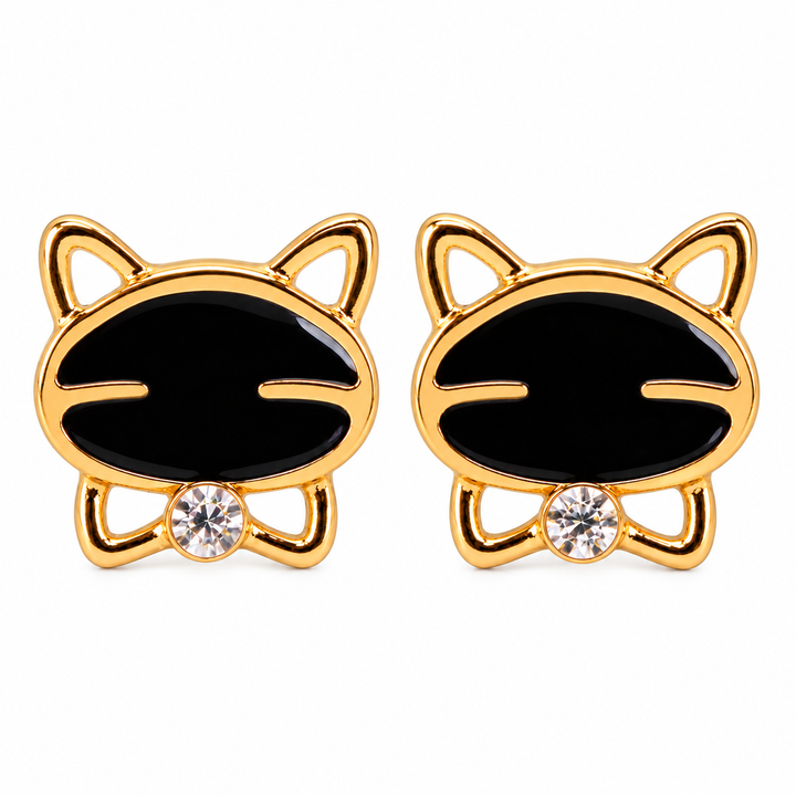 Black Cat Earring