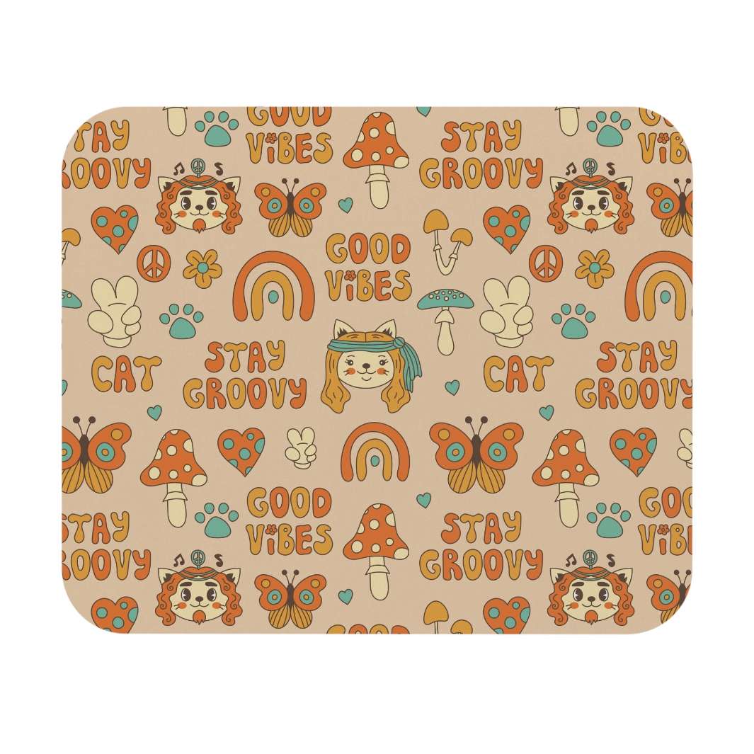 Groovy Cat Mouse Pad