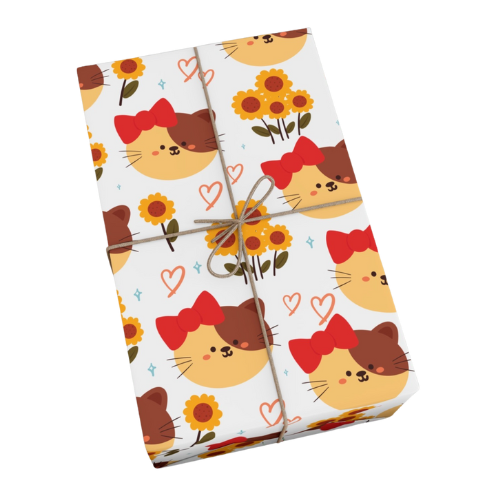 Hairbow Kitty Gift Wrap- Happy Little Kitty