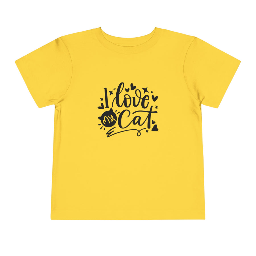 I Love My Cat Toddler Tee - Happy Little Kitty