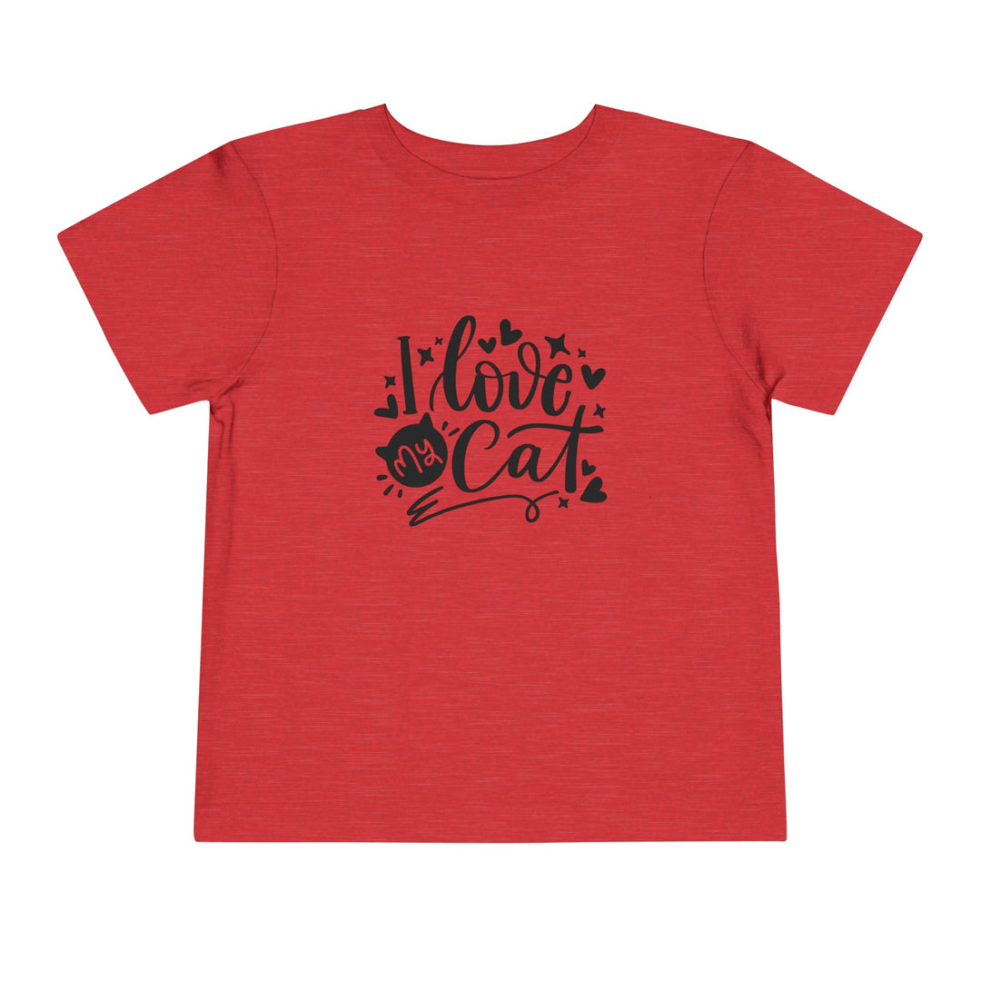 I Love My Cat Toddler Tee - Happy Little Kitty